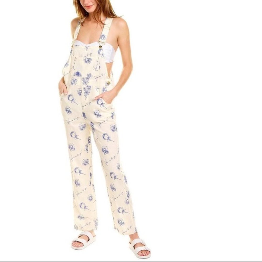 WE WORE WHAT BASIC OVERALL WHITE MULTI - SIZE LARGE